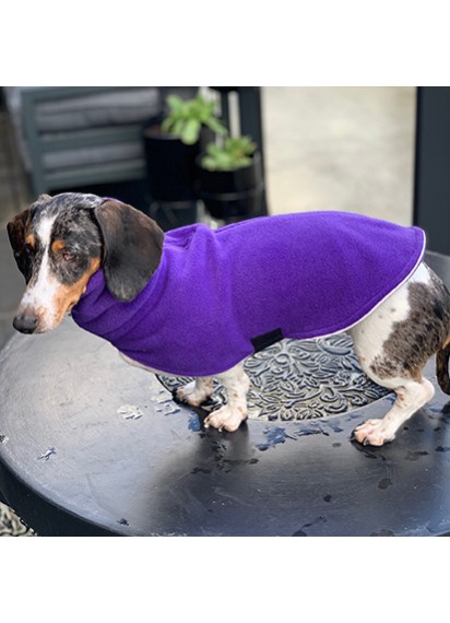 Long neck coat - Purple